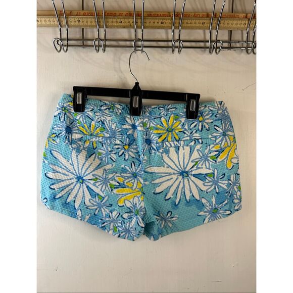 Lily Pulitzer Blue Yellow daisy shorts size 4 - Picture 4 of 10